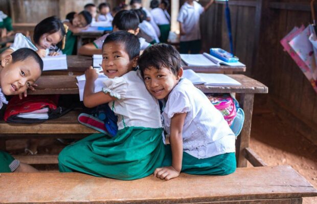 Burmese children at school