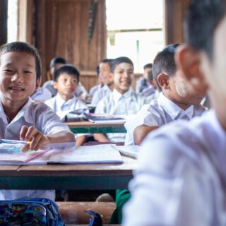 Myanmar boy at school