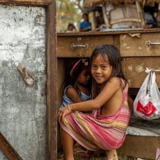 Filipino girl in a slum