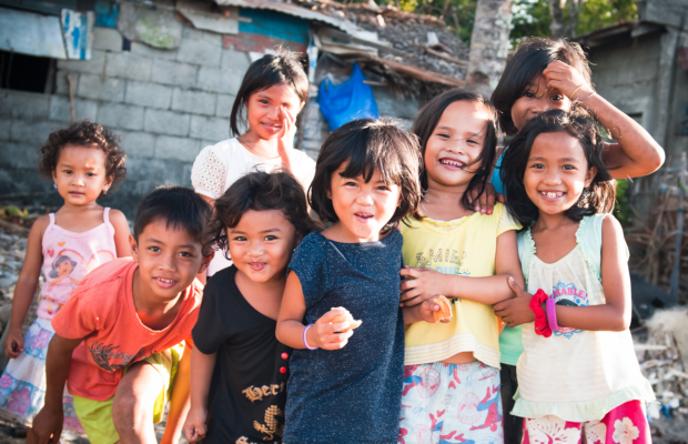 Children in Philippines under the care of the volunteers of the Children of the Mekong