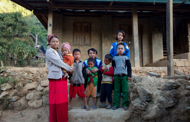 A Karen family in Myanmar