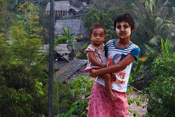 Karen children, Myanmar