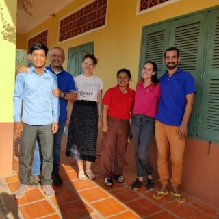 Social staff and overses volunteers at Samrong Education Centre