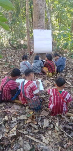 School in jungle in Myanmar