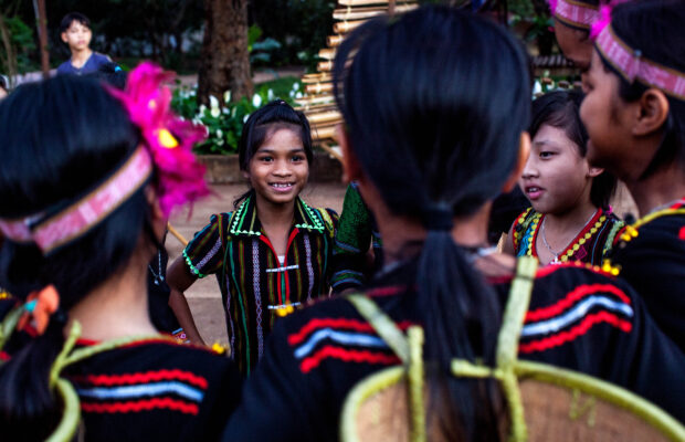 Traditional Ede dances at Buon Ma Thuot school