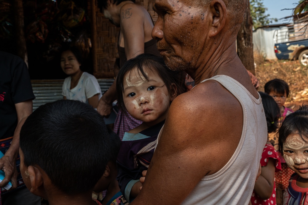 Child and her dad Myanmar