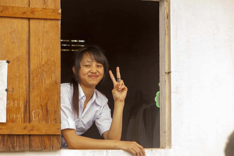 Girl at window Vietnam